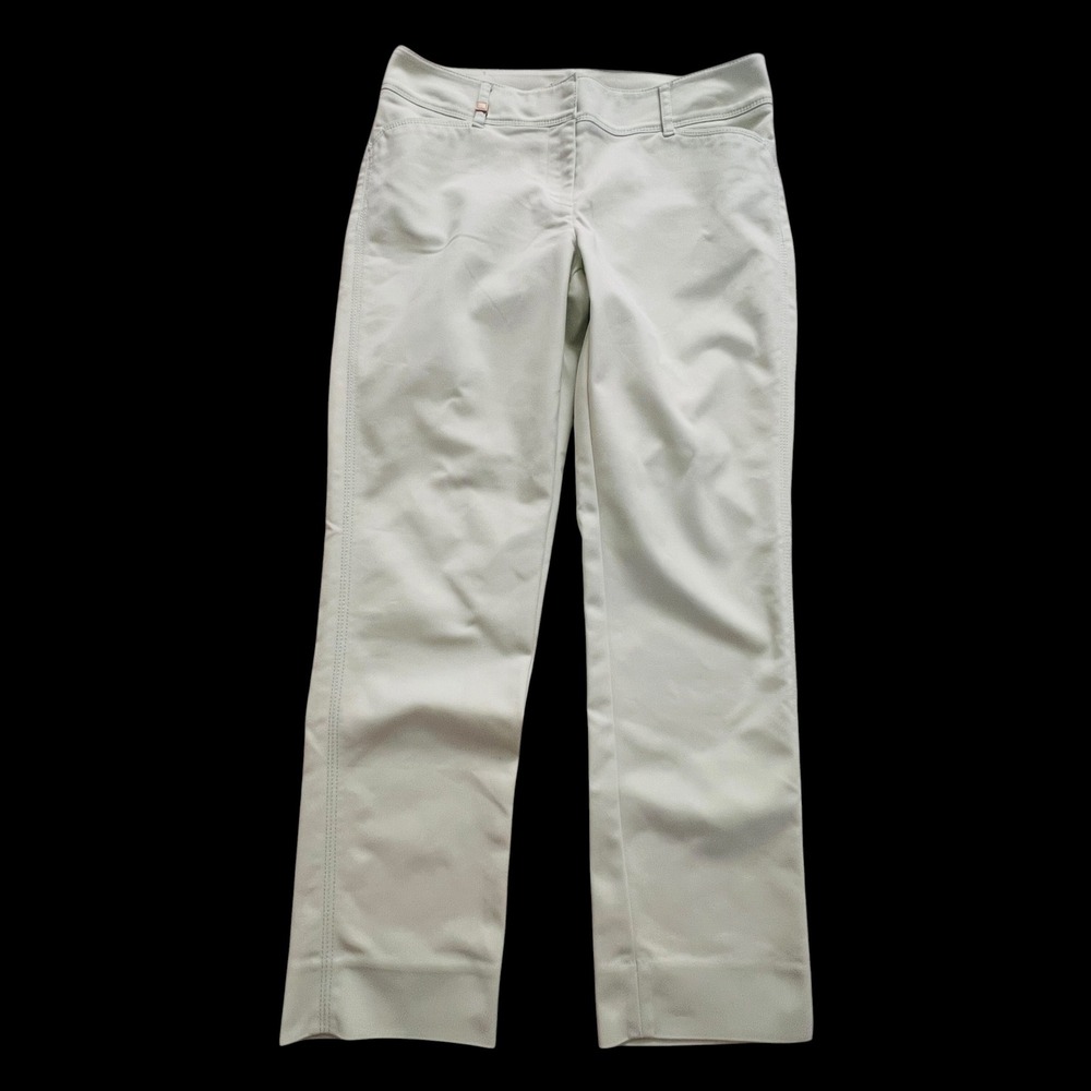 White House Black‎ Market Perfect Form Slim Ankle Pants Womens Sz 4 Mint Green